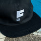 "F" 6 PANEL HAT - BLACK